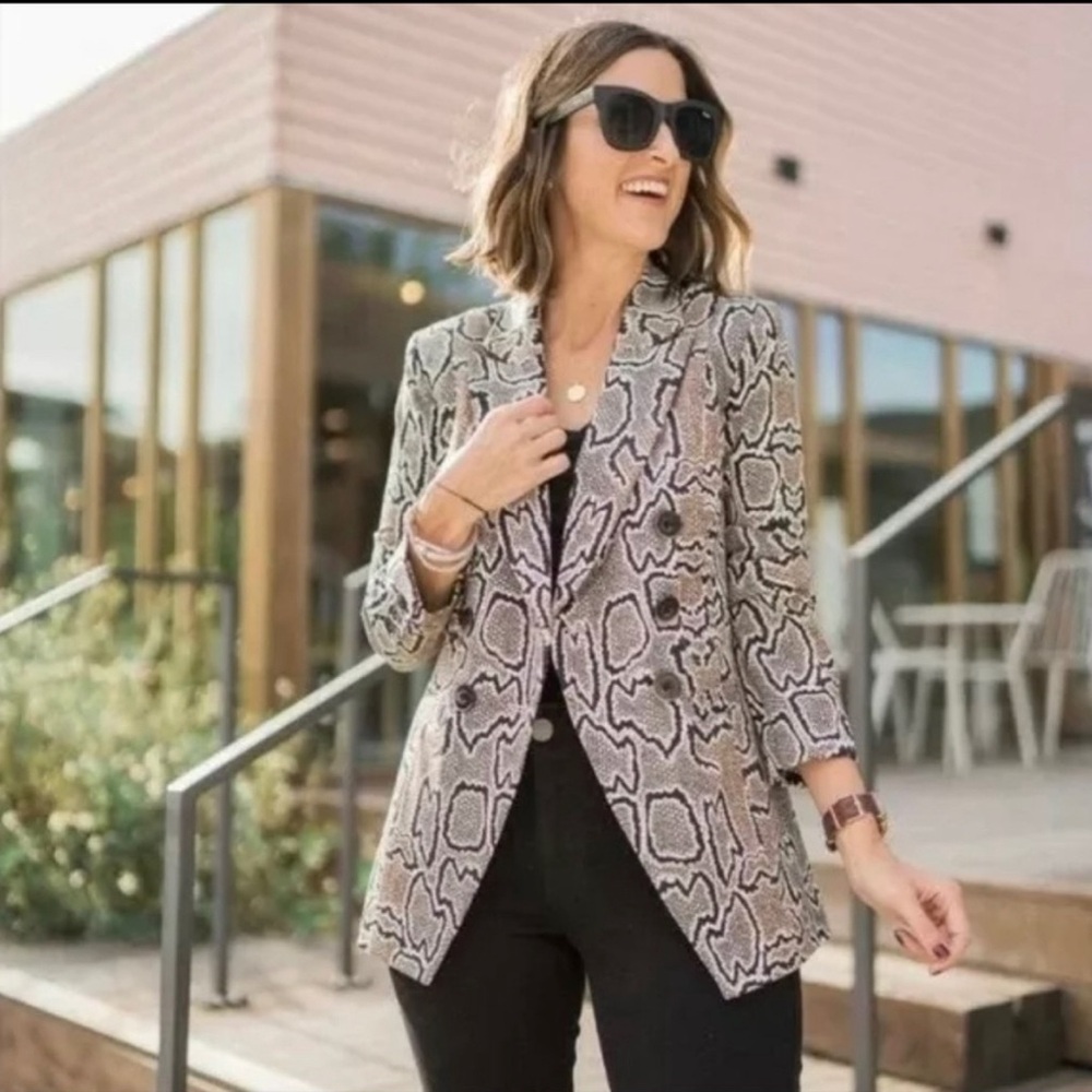 Cabi King Cobra Jacket Python Snake Print Blazer … - image 1